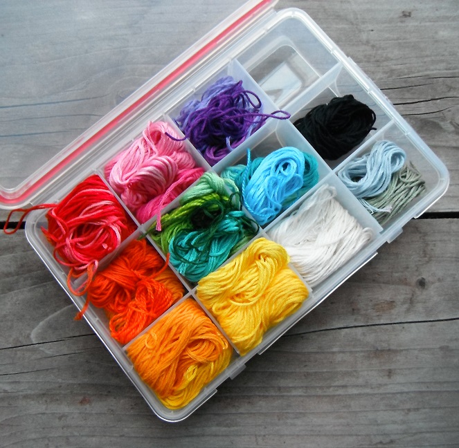 happiness in a box of embroidery floss